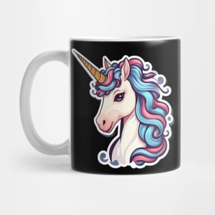 Beautiful Unicorn with rainbow hair Mug